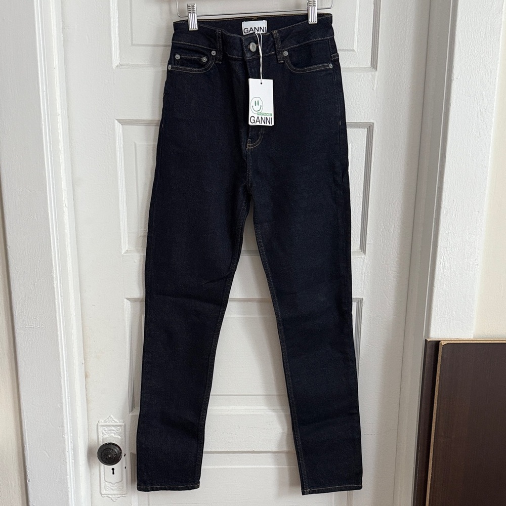 Ganni Women's High Rise Dark Jeans